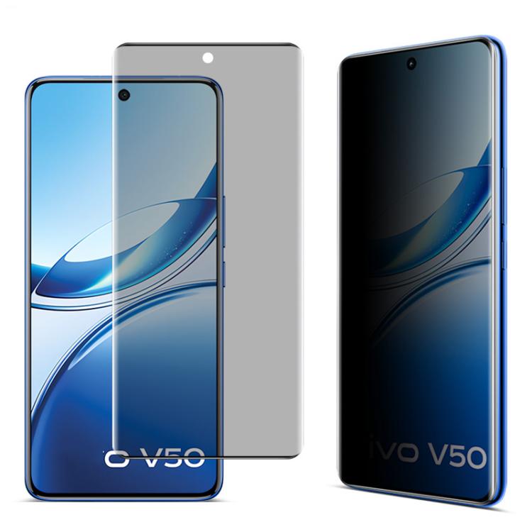 For vivo V50 5G imak No Edge Version 3D Curved Privacy Full Screen Tempered Glass Film by imak