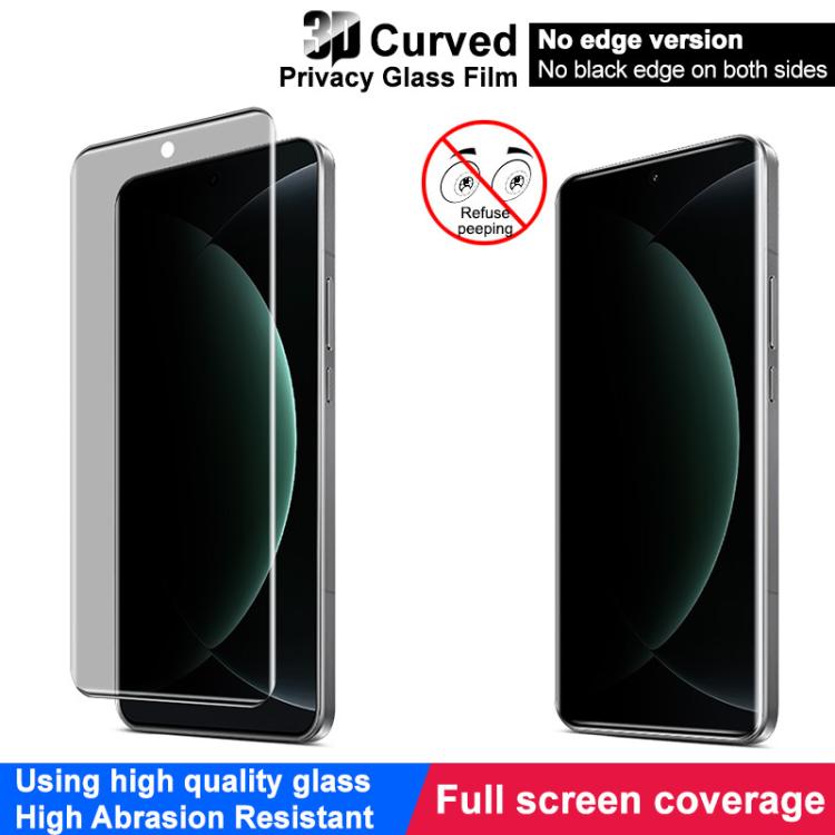 For Xiaomi 15 Ultra imak No Edge Version 3D Curved Privacy Full Screen Tempered Glass Film by imak