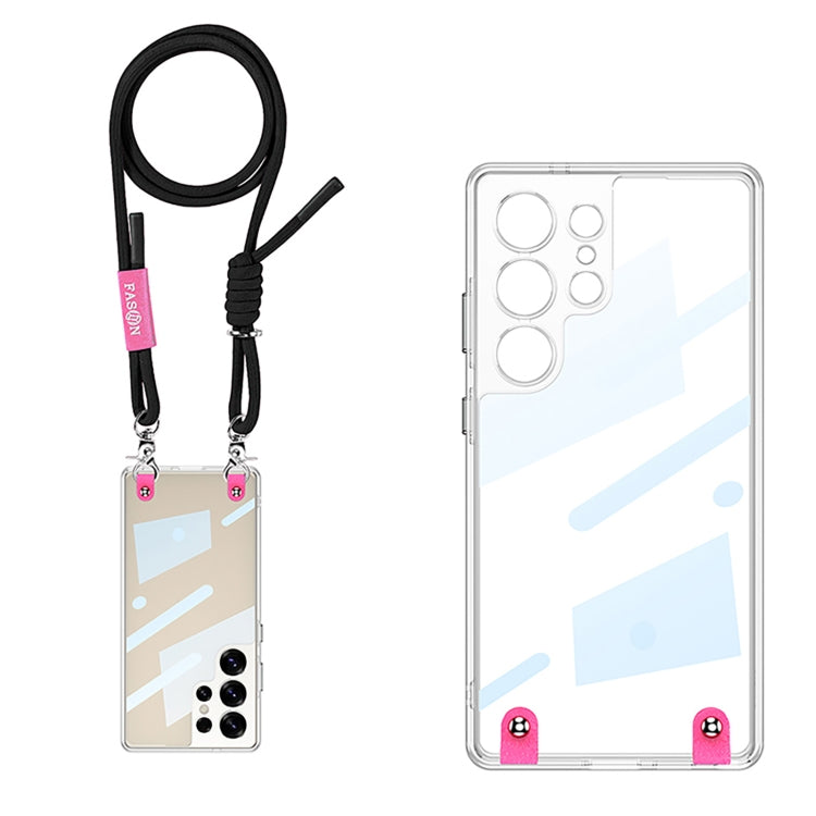 For Samsung Galaxy S25 Ultra 5G GKK Space Series Full Coverage Phone Case with Crossbody Rope(Black) by GKK