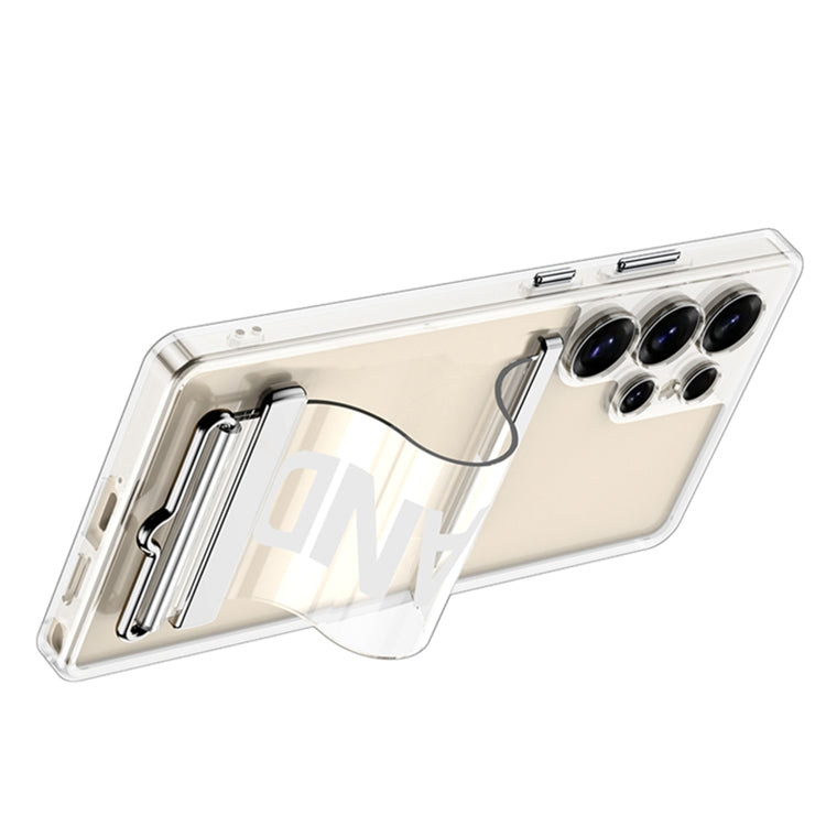 For Samsung Galaxy S25 Ultra 5G GKK Space Series Clear Wristband Holder Phone Case(Transparent Green) by GKK