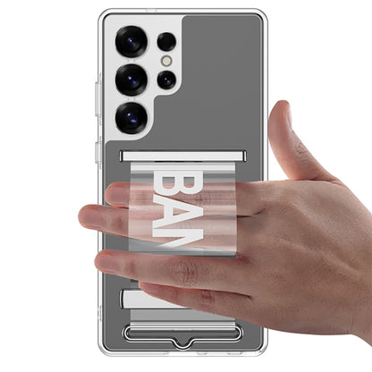 For Samsung Galaxy S25 Ultra 5G GKK Space Series Clear Wristband Holder Phone Case(Transparent Green) by GKK