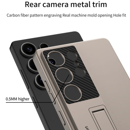 For Samsung Galaxy S25 Ultra 5G GKK Ultra-thin Shockproof Phone Case with Holder / Pen(Forest Green) by GKK