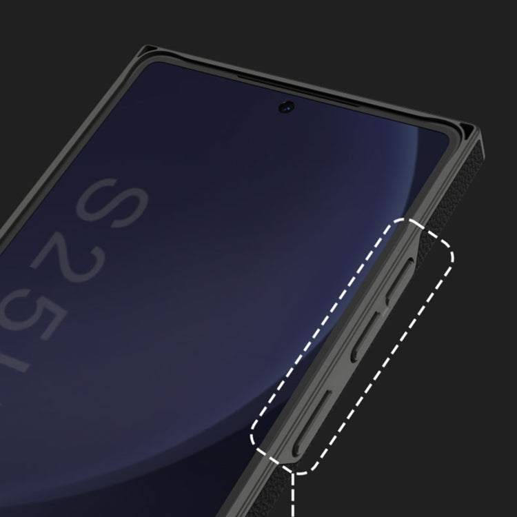 For Samsung Galaxy S25 Ultra 5G GKK Skin-feeling Leather Curved Phone Case(Carbon Fiber) by GKK