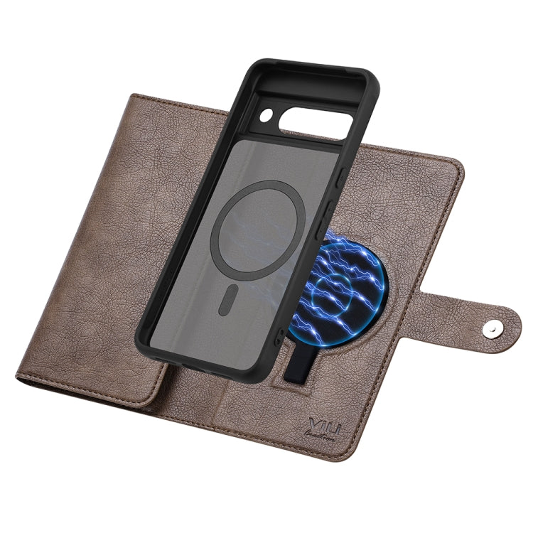 For Google Pixel 8a ViLi GVB Series MagSafe Magnetic RFID Leather Phone Case(Coffee) by ViLi