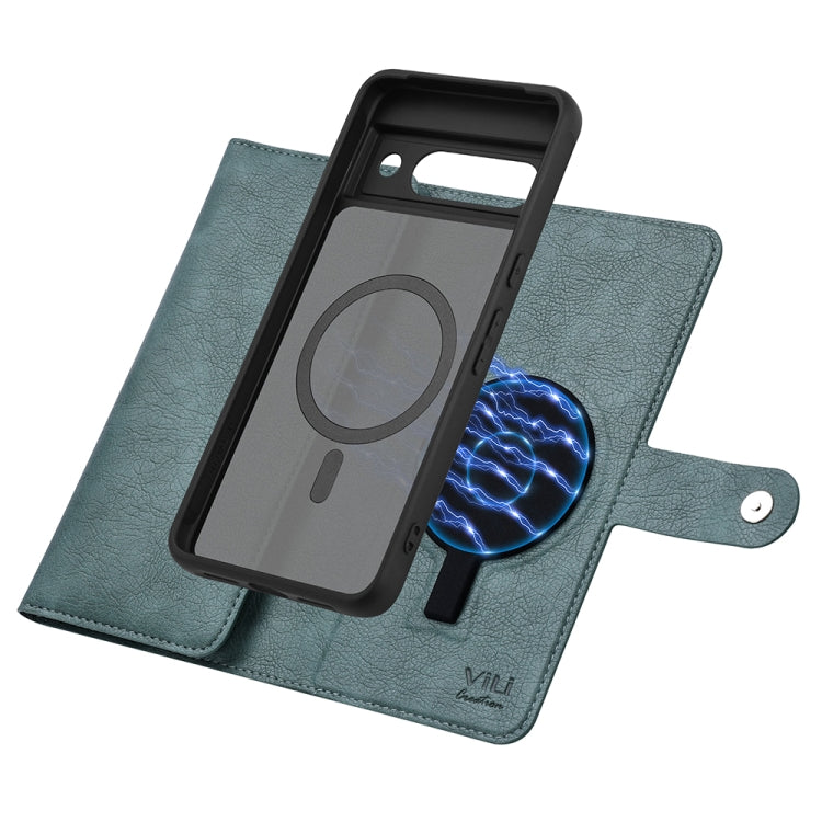 For Google Pixel 8a ViLi GVB Series MagSafe Magnetic RFID Leather Phone Case(Green) by ViLi