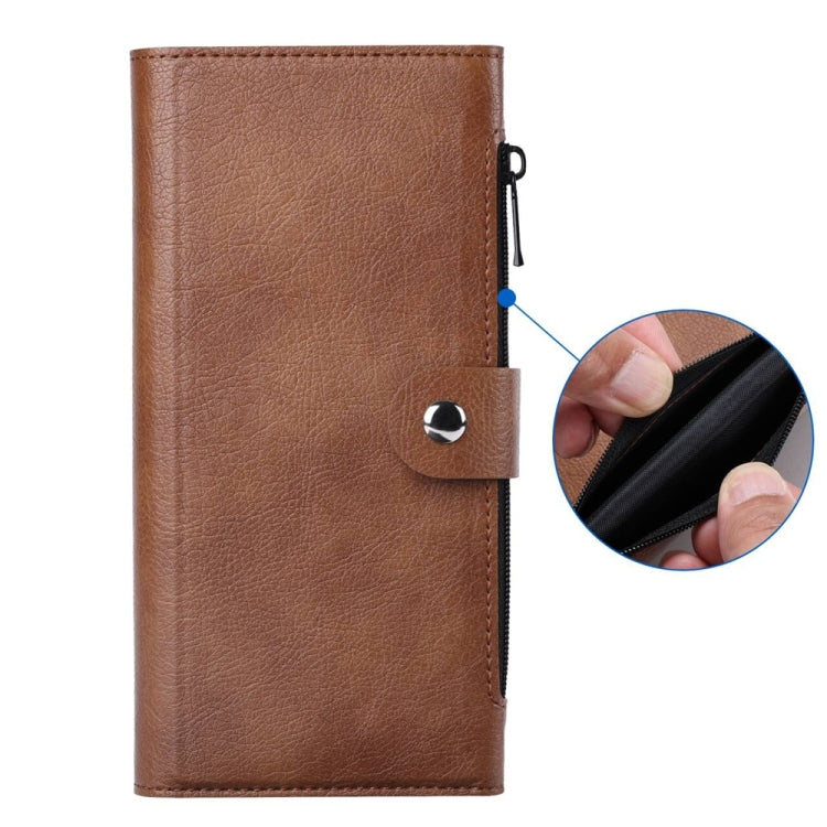 For iPhone 14 Plus ViLi GVS-C Series MagSafe Magnetic RFID Leather Flip Phone Case(Brown) by ViLi