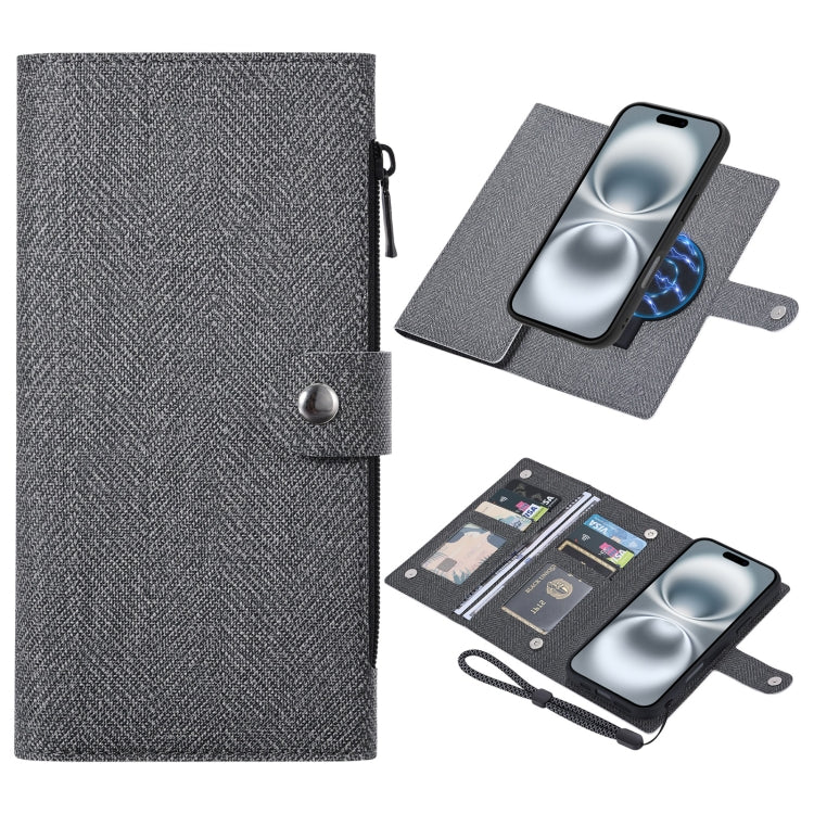 For iPhone 16 Plus ViLi GBS Series MagSafe Magnetic RFID Leather Flip Phone Case(Black) by ViLi