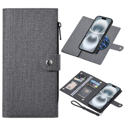 For iPhone 16 Plus ViLi GBS Series MagSafe Magnetic RFID Leather Flip Phone Case(Black) by ViLi