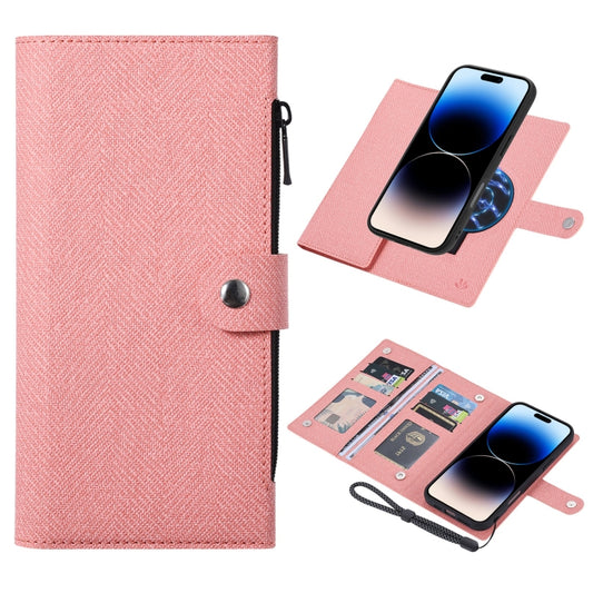 For iPhone 14 Pro ViLi GBS Series MagSafe Magnetic RFID Leather Flip Phone Case(Pink) by ViLi