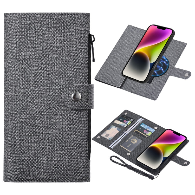 For iPhone 14 Plus ViLi GBS Series MagSafe Magnetic RFID Leather Flip Phone Case(Black) by ViLi