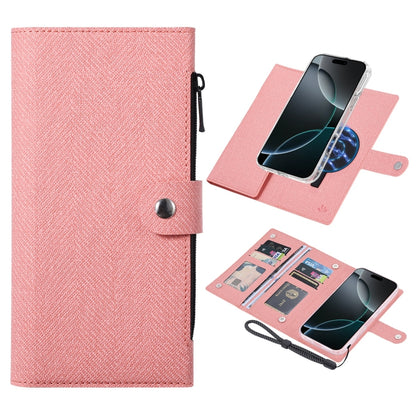 For iPhone 16 Pro ViLi GBS-C Series MagSafe Magnetic RFID Leather Flip Phone Case(Pink) by ViLi