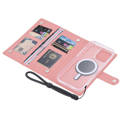 For iPhone 16 Pro ViLi GBS-C Series MagSafe Magnetic RFID Leather Flip Phone Case(Pink) by ViLi