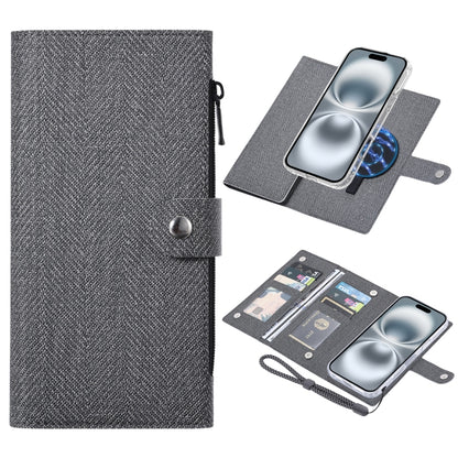 For iPhone 16 Plus ViLi GBS-C Series MagSafe Magnetic RFID Leather Flip Phone Case(Black) by ViLi