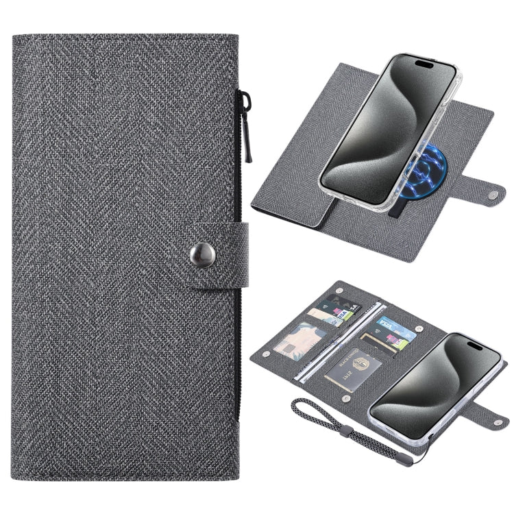 For iPhone 15 Pro Max ViLi GBS-C Series MagSafe Magnetic RFID Leather Flip Phone Case(Black) by ViLi