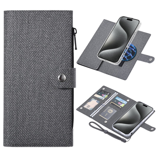 For iPhone 15 Pro Max ViLi GBS-C Series MagSafe Magnetic RFID Leather Flip Phone Case(Black) by ViLi