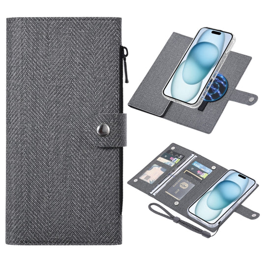 For iPhone 15 ViLi GBS-C Series MagSafe Magnetic RFID Leather Flip Phone Case(Black) by ViLi