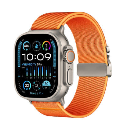 For Apple Watch 46mm / 49mm / 45mm / 44mm Parachute Buckle Elastic Nylon Watch Band(Orange) by bashfashion