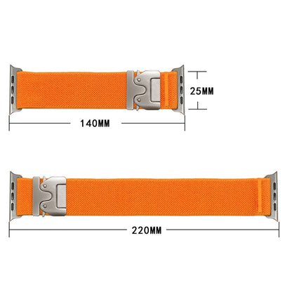 For Apple Watch 46mm / 49mm / 45mm / 44mm Parachute Buckle Elastic Nylon Watch Band(Orange) by bashfashion