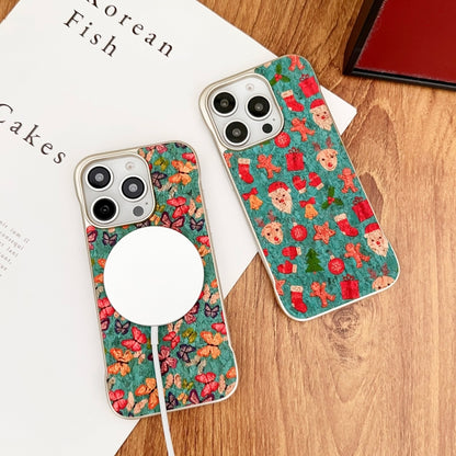 For iPhone 15 Pro Max Denior A18 Paint MagSafe Phone Case(Christmas) by Denior