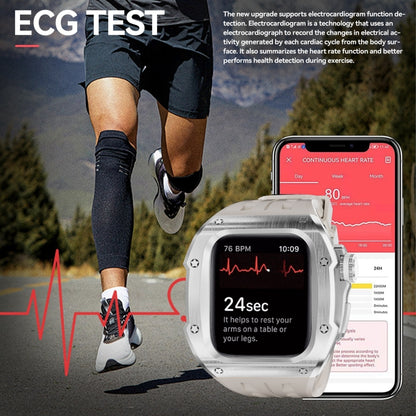 For Apple Watch Series 11 / 10 46mm RedPepper Armor Metal Case Integrated Silicone Watch Band(Steel White) by RedPepper