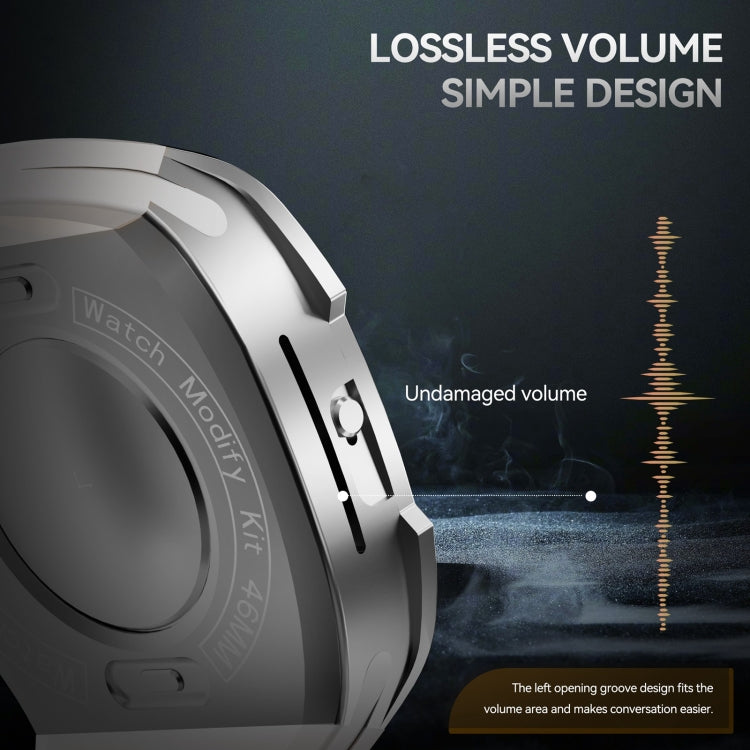 For Apple Watch Series 11 / 10 46mm RedPepper Armor Metal Case Integrated Silicone Watch Band(Steel White) by RedPepper