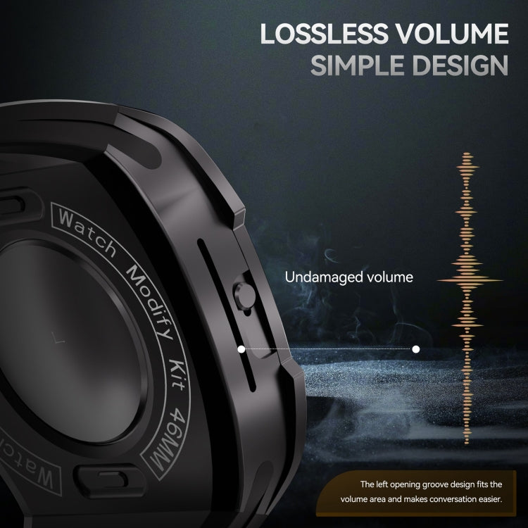 For Apple Watch Series 11 / 10 46mm RedPepper Armor Metal Case Integrated Silicone Watch Band(Black) by RedPepper