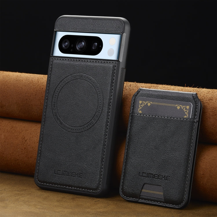 For Google Pixel 8 Pro LC.IMEEKE L3 Series Detachable RFID Card Bag Magsafe Phone Case(Black) by LC.IMEEKE