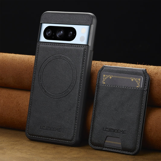 For Google Pixel 8 Pro LC.IMEEKE L3 Series Detachable RFID Card Bag Magsafe Phone Case(Black) by LC.IMEEKE