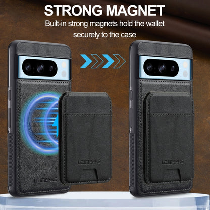 For Google Pixel 8 Pro LC.IMEEKE L3 Series Detachable RFID Card Bag Magsafe Phone Case(Black) by LC.IMEEKE