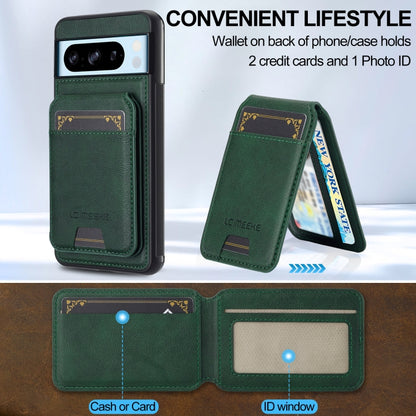 For Google Pixel 8 Pro LC.IMEEKE L3 Series Detachable RFID Card Bag Magsafe Phone Case(Green) by LC.IMEEKE