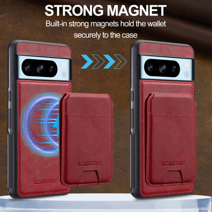 For Google Pixel 8 Pro LC.IMEEKE L3 Series Detachable RFID Card Bag Magsafe Phone Case(Red) by LC.IMEEKE