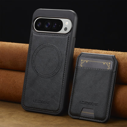 For Google Pixel 9 Pro XL LC.IMEEKE L3 Series Detachable RFID Card Bag Magsafe Phone Case(Black) by LC.IMEEKE