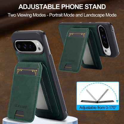 For Google Pixel 9 Pro XL LC.IMEEKE L3 Series Detachable RFID Card Bag Magsafe Phone Case(Green) by LC.IMEEKE