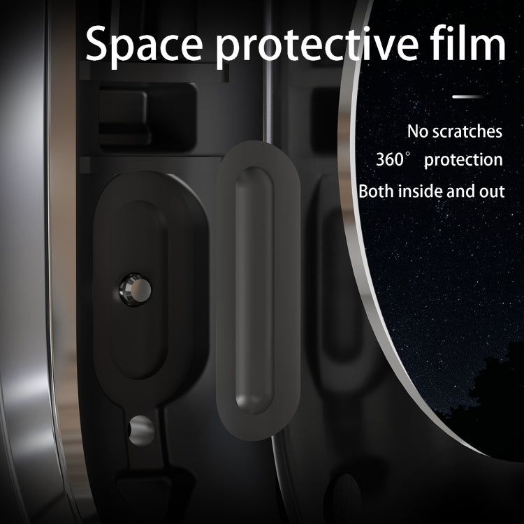 For Apple Watch Ultra 3 / 2 / 1 49mm RedPepper Armor Metal Case Integrated Silicone Watch Band(Steel Black White) by RedPepper