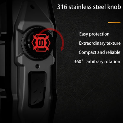 For Apple Watch Ultra 3 / 2 / 1 49mm RedPepper Armor Metal Case Integrated Silicone Watch Band(Black) by RedPepper