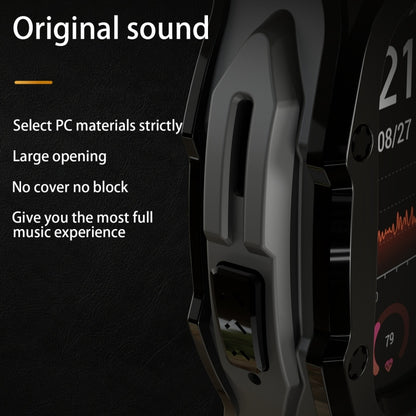 For Apple Watch Ultra 3 / 2 / 1 49mm RedPepper Armor Metal Case Integrated Silicone Watch Band(Black) by RedPepper