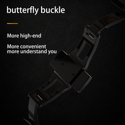 For Apple Watch Ultra 3 / 2 / 1 49mm RedPepper Armor Metal Case Integrated Silicone Watch Band(Black) by RedPepper