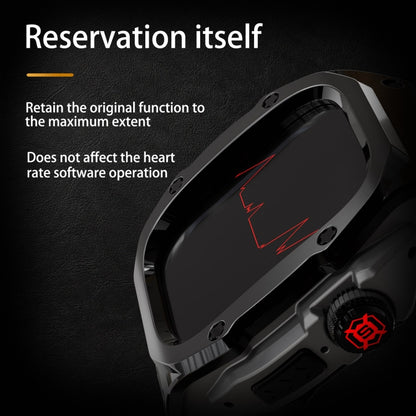 For Apple Watch Ultra 3 / 2 / 1 49mm RedPepper Armor Metal Case Integrated Silicone Watch Band(Black) by RedPepper