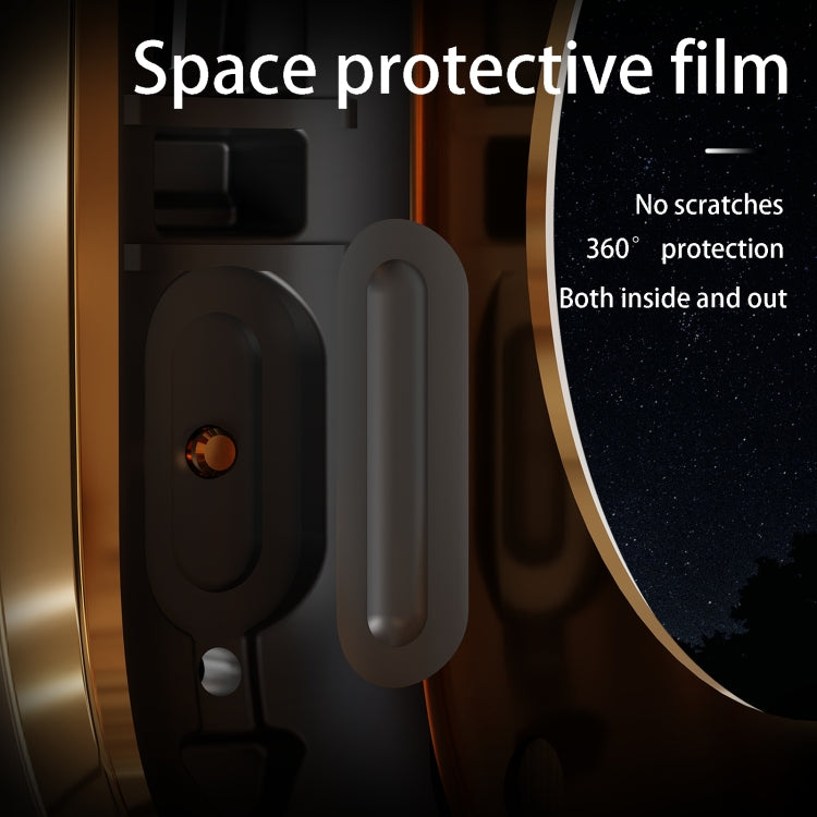 For Apple Watch Ultra 3 / 2 / 1 49mm RedPepper Armor Metal Case Integrated Silicone Watch Band(Gold Black White) by RedPepper