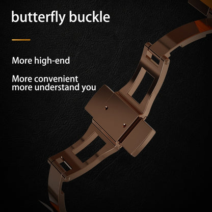 For Apple Watch Ultra 3 / 2 / 1 49mm RedPepper Armor Metal Case Integrated Silicone Watch Band(Rose Gold Black Orange) by RedPepper