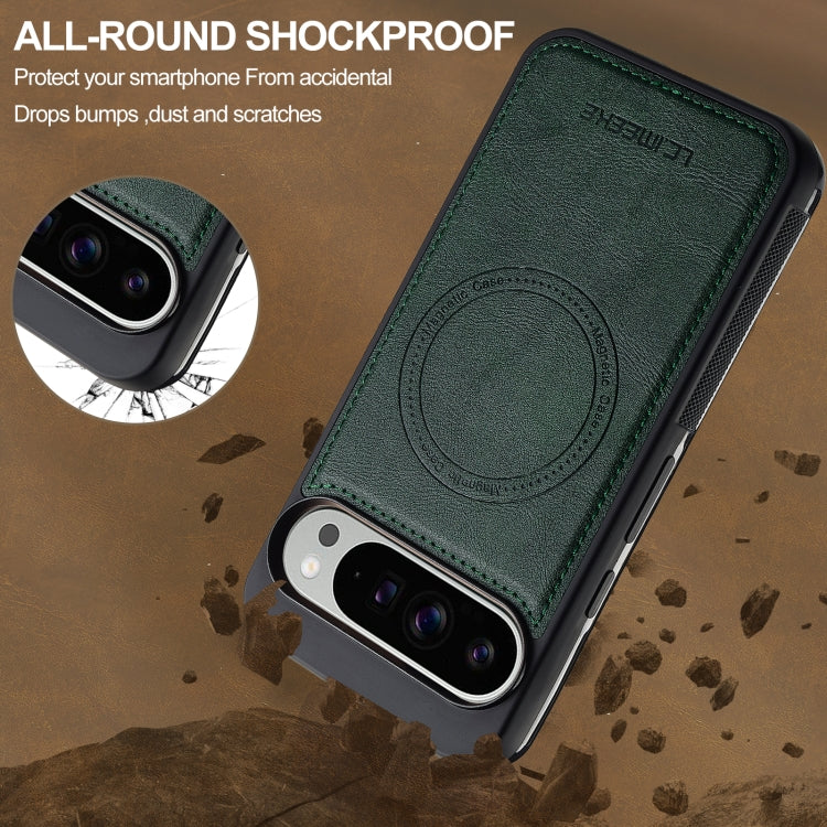 For Google Pixel 9 Pro XL LC.IMEEKE L5 Series Detachable RFID Card Bag Magsafe Phone Case(Green) by LC.IMEEKE