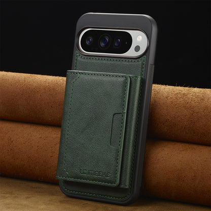 For Google Pixel 9 / 9 Pro LC.IMEEKE L5 Series Detachable RFID Card Bag Magsafe Phone Case(Green) by LC.IMEEKE