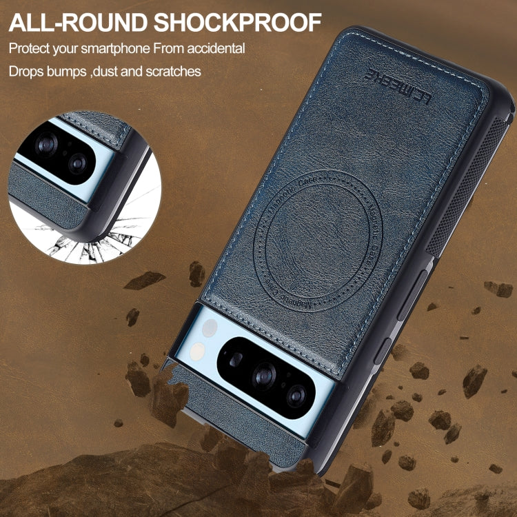 For Google Pixel 8 Pro LC.IMEEKE L5 Series Detachable RFID Card Bag Magsafe Phone Case(Blue) by LC.IMEEKE