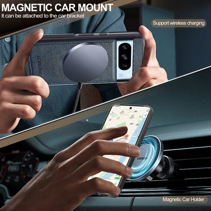 For Google Pixel 8 Pro LC.IMEEKE L5 Series Detachable RFID Card Bag Magsafe Phone Case(Blue) by LC.IMEEKE