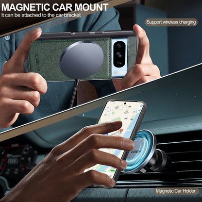 For Google Pixel 8 Pro LC.IMEEKE L5 Series Detachable RFID Card Bag Magsafe Phone Case(Green) by LC.IMEEKE