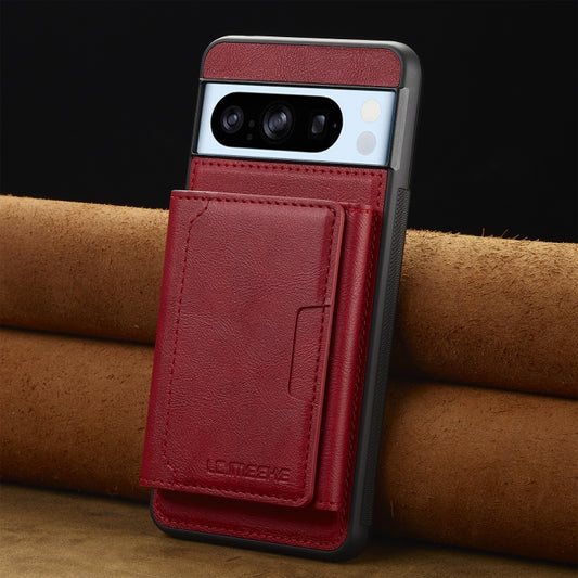 For Google Pixel 8 Pro LC.IMEEKE L5 Series Detachable RFID Card Bag Magsafe Phone Case(Red) by LC.IMEEKE