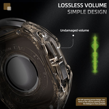 For Apple Watch Ultra 3 / 2 / 1 49mm RedPepper Armor Metal Case Integrated Silicone Watch Band(Clear Black Black) by RedPepper