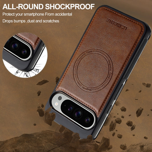 For Google Pixel 9 Pro XL LC.IMEEKE Magsafe Phone Case(Brown) by LC.IMEEKE