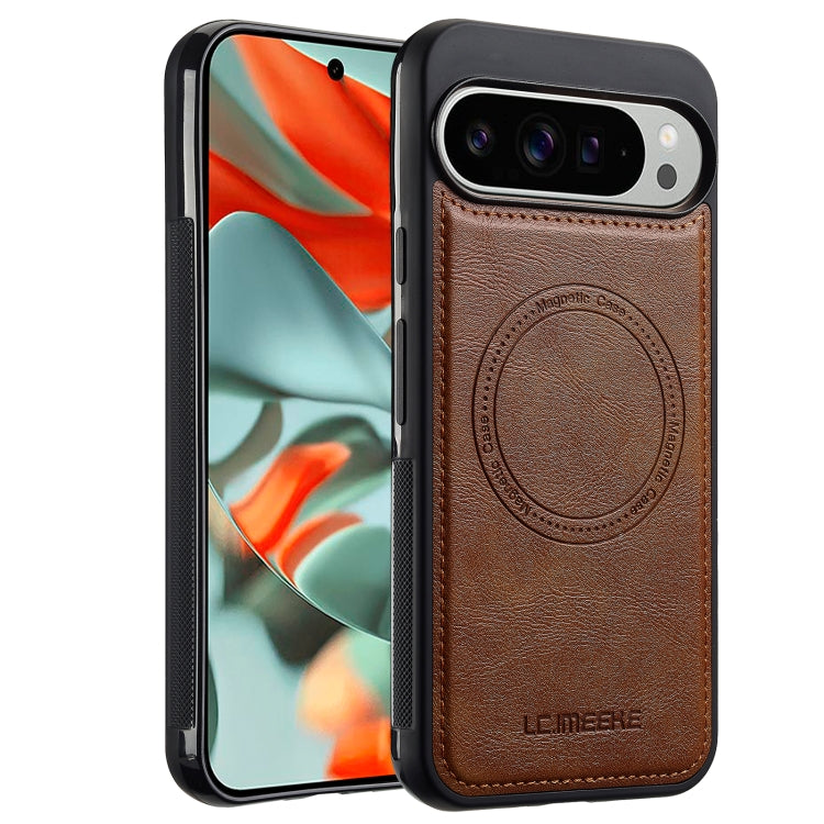 For Google Pixel 9 / 9 Pro LC.IMEEKE Magsafe Phone Case(Brown) by LC.IMEEKE