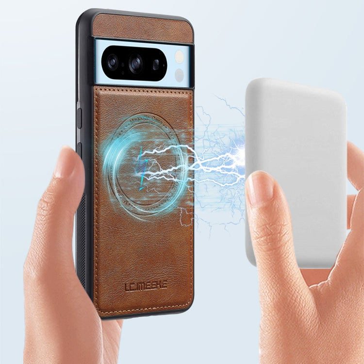 For Google Pixel 8 Pro LC.IMEEKE Magsafe Phone Case(Brown) by LC.IMEEKE